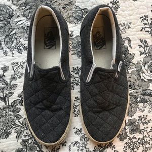 Gray Quilted Vans